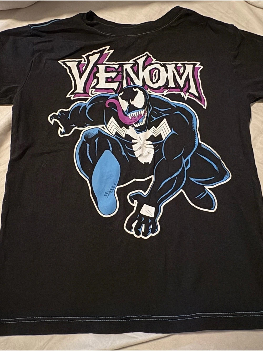 Marvel Venom Graphic Tee Black & Blue Small
